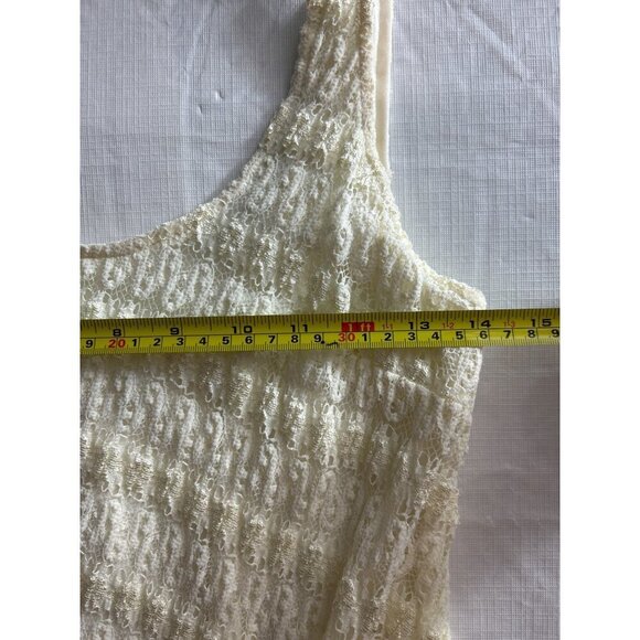 White House Black Market Women's Cream Sheer Bottom Long Gown Size 4 (C-4) - Picture 9 of 10